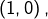 \left(1,0\right),