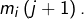 m_{i}\left(j+1\right).