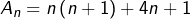 \[A_{n}=n\left(n+1\right)+4n+1\]