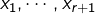 x_{1},\cdots,x_{r+1}