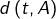 d\left(t,A\right)