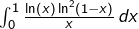 \int_0^1\frac{\ln(x)\ln^2(1-x)}{x}\,dx