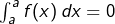 \int_a^af(x)\,dx=0