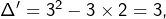 Rendered by QuickLaTeX.com \Delta'=3^{2}-3\times2=3,