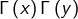 \Gamma\left(x\right)\Gamma\left(y\right)