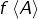f\left<A\right>