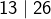 Rendered by QuickLaTeX.com 13\mid26