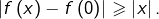 \left|f\left(x\right)-f\left(0\right)\right|\geqslant\left|x\right|.