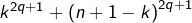 k^{2q+1}+\left(n+1-k\right)^{2q+1}