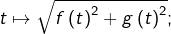 t\mapsto\sqrt{f\left(t\right)^{2}+g\left(t\right)^{2}};