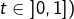 t\in\left]0,1\right])