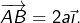 Rendered by QuickLaTeX.com \overrightarrow{AB}=2a\vec{\imath}.