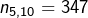 n_{5,10}=347
