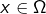 x\in\Omega