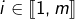 i\in\llbracket1,m\rrbracket