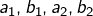 a_{1},b_{1},a_{2},b_{2}