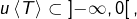 u\left\langle T\right\rangle \subset\left]-\infty,0\right[,