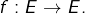 f:E\rightarrow E.