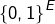 \left\{ 0,1\right\} ^{E}