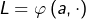 L=\varphi\left(a,\cdot\right)
