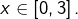 x\in\left[0,3\right].