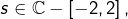 s\in\mathbb{C}-\left[-2,2\right],