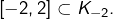\left[-2,2\right]\subset K_{-2}.