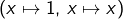 \left(x\mapsto1,\,x\mapsto x\right)