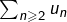 \sum_{n\geqslant2}u_{n}