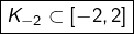 \boxed{K_{-2}\subset\left[-2,2\right]}