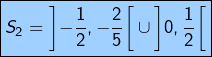 \[\boxed{S_2=\left]-\frac{1}{2},-\frac{2}{5}\right[\cup\left]0,\frac{1}{2}\right[} \]