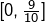 [0,\frac9{10}]