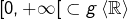 \left[0,+\infty\right[\subset g\left\langle \mathbb{R}\right\rangle