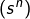 \left(s^{n}\right)