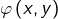 \varphi\left(x,y\right)