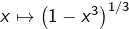 x\mapsto\left(1-x^{3}\right)^{1/3}