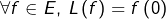 \[\forall f\in E,\thinspace L\left(f\right)=f\left(0\right)\]