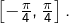 \left[-\frac{\pi}{4},\frac{\pi}{4}\right].