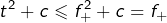 \[t^{2}+c\leqslant f_{+}^{2}+c=f_{+}\]