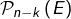 \mathcal{P}_{n-k}\left(E\right)