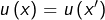 u\left(x\right)=u\left(x'\right)
