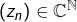 \left(z_{n}\right)\in\mathbb{C}^{\mathbb{N}}